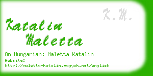 katalin maletta business card